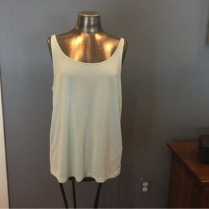 Eileen Fisher Green  100% Silk Tank Top